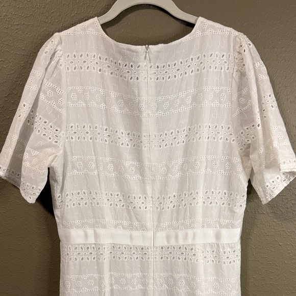 Hayden White Eyelet Midi Dress - Picture 9 of 11